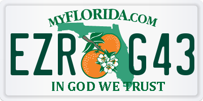 FL license plate EZRG43