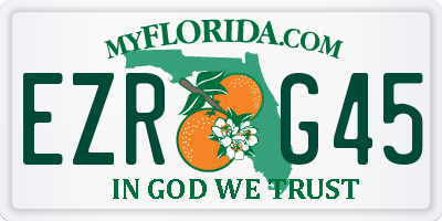 FL license plate EZRG45