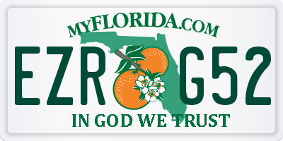 FL license plate EZRG52