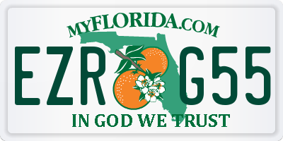 FL license plate EZRG55