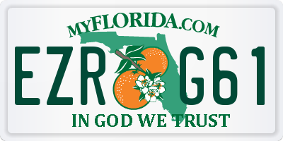 FL license plate EZRG61