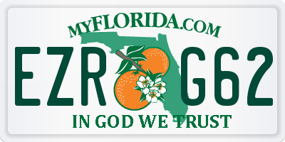 FL license plate EZRG62