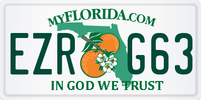 FL license plate EZRG63