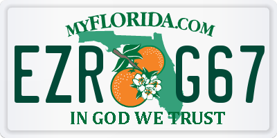 FL license plate EZRG67