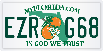 FL license plate EZRG68