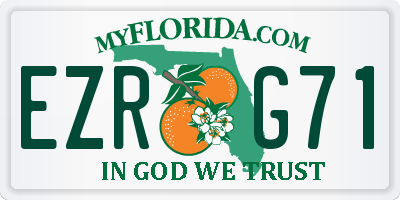 FL license plate EZRG71