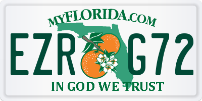 FL license plate EZRG72