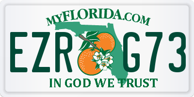 FL license plate EZRG73