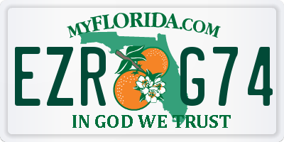 FL license plate EZRG74