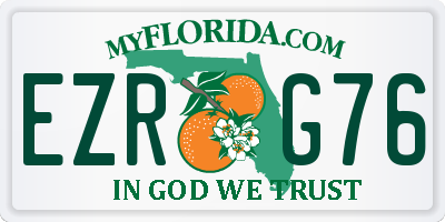 FL license plate EZRG76