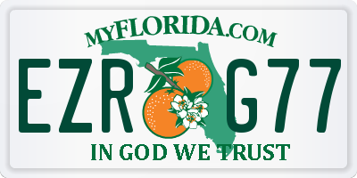 FL license plate EZRG77