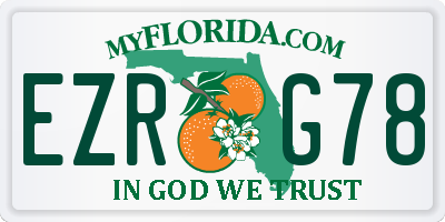 FL license plate EZRG78