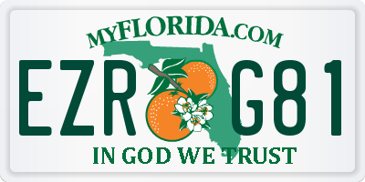 FL license plate EZRG81