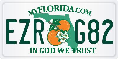 FL license plate EZRG82