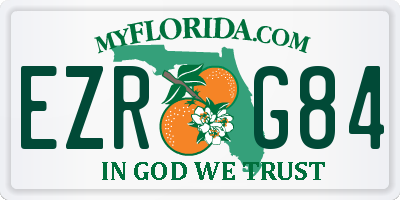 FL license plate EZRG84