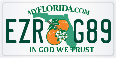 FL license plate EZRG89