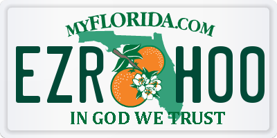 FL license plate EZRH00