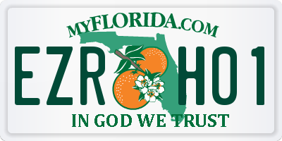 FL license plate EZRH01