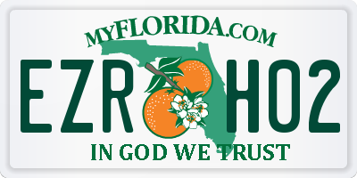 FL license plate EZRH02