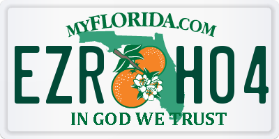 FL license plate EZRH04