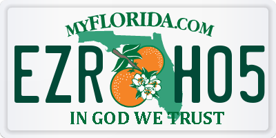 FL license plate EZRH05