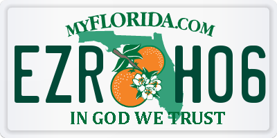 FL license plate EZRH06