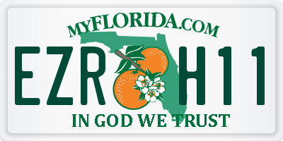 FL license plate EZRH11