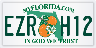 FL license plate EZRH12