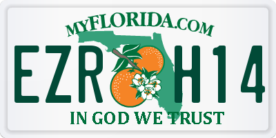 FL license plate EZRH14