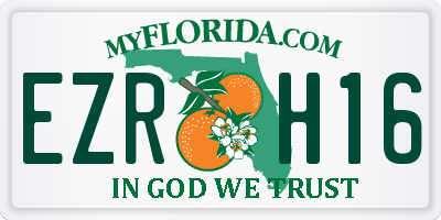 FL license plate EZRH16