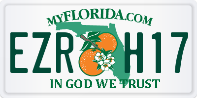 FL license plate EZRH17