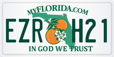 FL license plate EZRH21