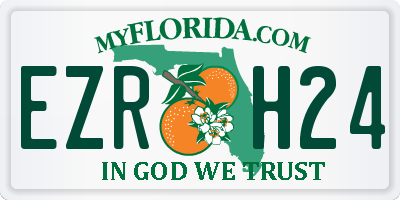 FL license plate EZRH24