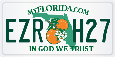 FL license plate EZRH27