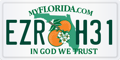 FL license plate EZRH31