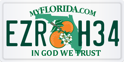 FL license plate EZRH34