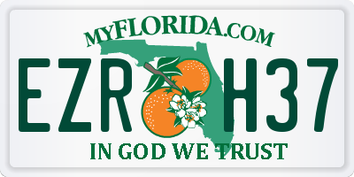 FL license plate EZRH37