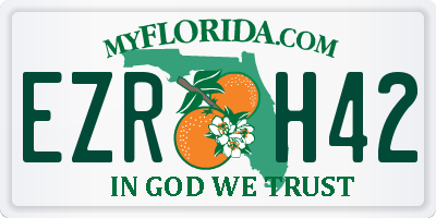 FL license plate EZRH42