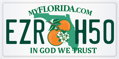 FL license plate EZRH50