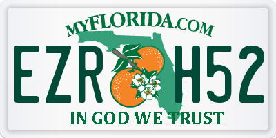 FL license plate EZRH52