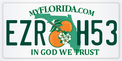 FL license plate EZRH53