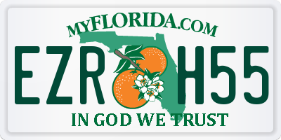 FL license plate EZRH55