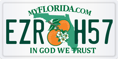 FL license plate EZRH57