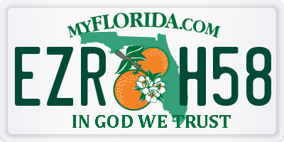 FL license plate EZRH58