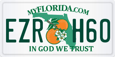 FL license plate EZRH60