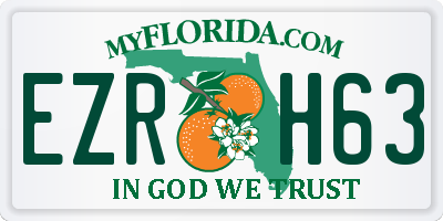 FL license plate EZRH63