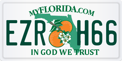 FL license plate EZRH66