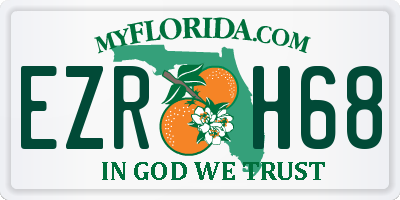 FL license plate EZRH68