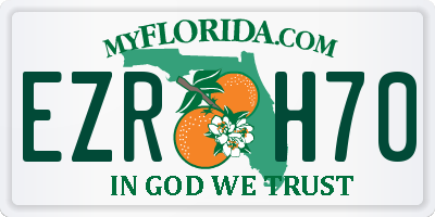 FL license plate EZRH70