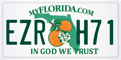 FL license plate EZRH71